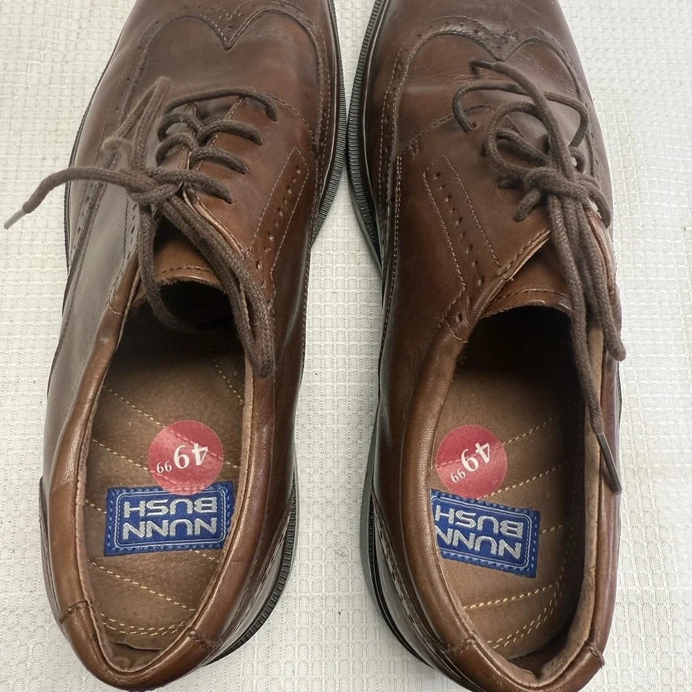 Nunn Bush Mens‎ 9M Brown Oxfords Wingtip & Brogue Dress Shoes Comfort Casual